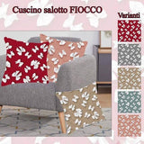 Federa Foderina arredo fantasia FIOCCO BA collection Per Cuscino 40x40 o 50x50 Con Zip, Made In Italy 0898/0899