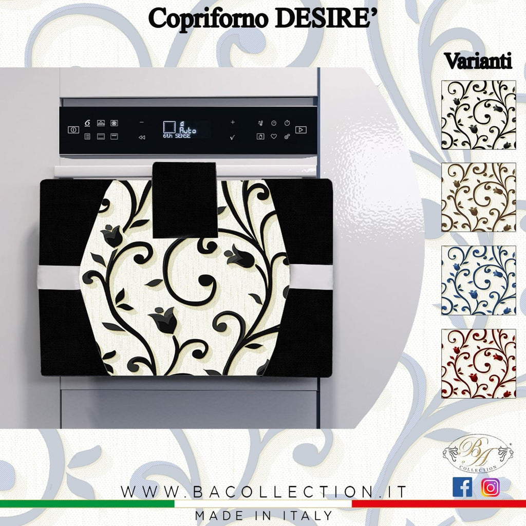 COPRIFORNO imbottito fantasia DESIRE' cucina coprifornelli 55cm X 42cm coordinato Made in Italy vari colori  1158