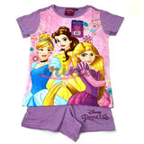 Completo T-shirt e shorts bambino/a Disney o Marvel diverse taglie PRINCESS principesse 0775