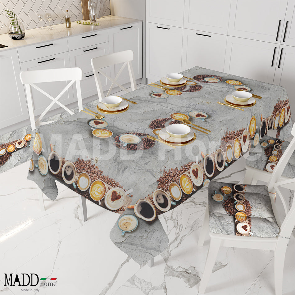 TOVAGLIA per Tavola esclusivo MADD Home coordinato cucina Fantasia TAZZE GRIGIO - Made in Italy 0063/0064