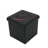 Pouf Poggiapiedi Vari Colori in similpelle Contenitore cubo salvaspazio 38X38X38 cm 0022