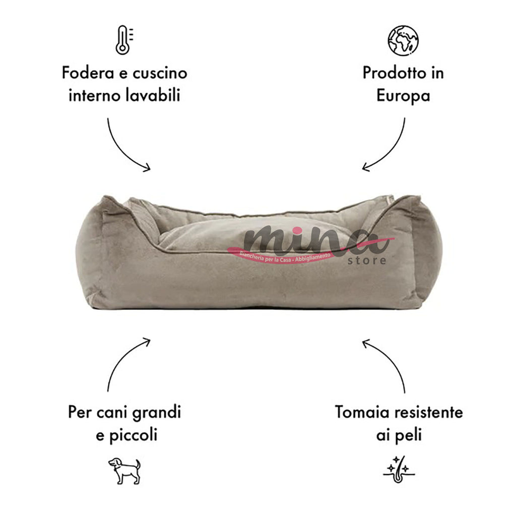 CUCCIA per animali in tessuto Oxford antimacchia, impermeabile misura SMALL Made in Italy SOMMARUGA home collection 0826