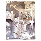 Tovaglia x6 o x12 LUXURY LEAVES grigio - fantasie foglie Marta Marzotto, Made in Italy vari colori, tovaglia, copritavolo 0837/0838