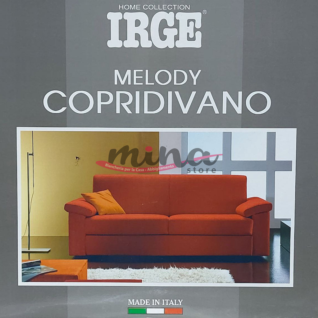 COPRIDIVANO IRGE Melody Made in Italy liscio bielastico 3 posti e poltrona