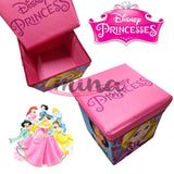 Pouf contenitore Vari personaggi Disney o Marvel,  MY PRINCESS , in stoffa Contenitore cubo salvaspazio 30cmx30cmx30cm 0921