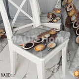 CUSCINI sedia 6 pezzi esclusivo MADD Home moderno coordinato cucina FANTASIA TAZZE GRIGIO  - Made in Italy 0015