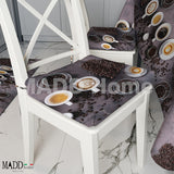CUSCINI sedia 6 pezzi esclusivo MADD Home moderno coordinato cucina FANTASIA CHICCHI CAFFE' - Made in Italy 0009