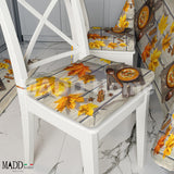 CUSCINI sedia 6 pezzi esclusivo MADD Home moderno coordinato cucina FANTASIA ZUPPA BEIGE- Made in Italy 0006