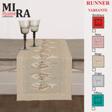 Runner striscia o tovaglietta da tavolo BRILLANT FIOCCO - MIRA - In cotone, stampa con brillanti, 40cmX140cm cucina tavola Made in 1070