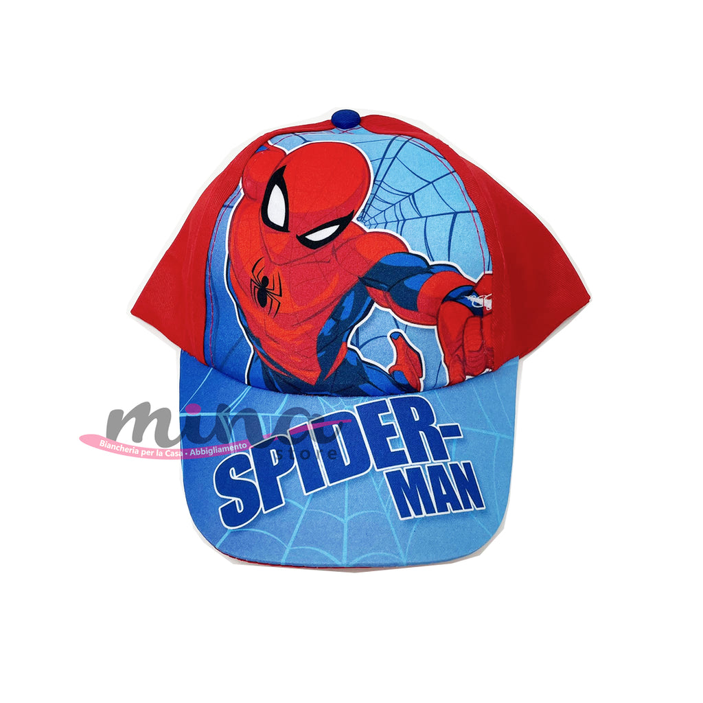 Berretto Disney Bambino/a Spiderman cappello con visiera e chiusura regolabile con velcro 0762