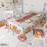 Tovaglia per Tavola disegni esclusivi MADD Home Primavera Estate coordinato cucina fantasia MACARONS - Made in Italy 0096/0097
