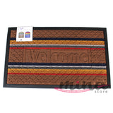 Zerbino gommato antiscivolo super assorbente rettangolare, fuori porta, tappeto colorato 45cm X 75cm pvc 0524