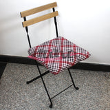 Forfait 6 coussins de chaise avec lacets 4 points, rembourré, fantaisie écossaise, Cuisine coordonnée Vibo