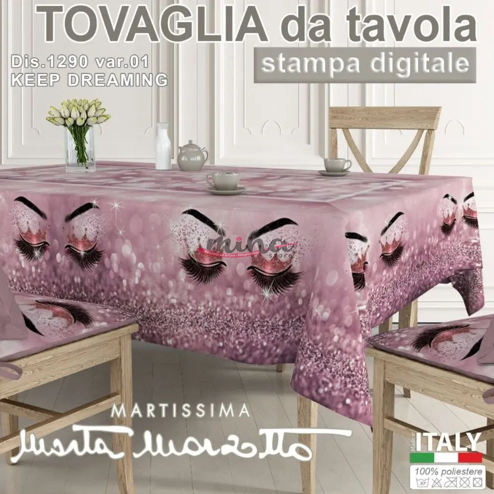 Tovaglia x6 o x12 occhi MY PRINCESS- Marta Marzotto, Made in Italy vari colori, tovaglia, copritavolo