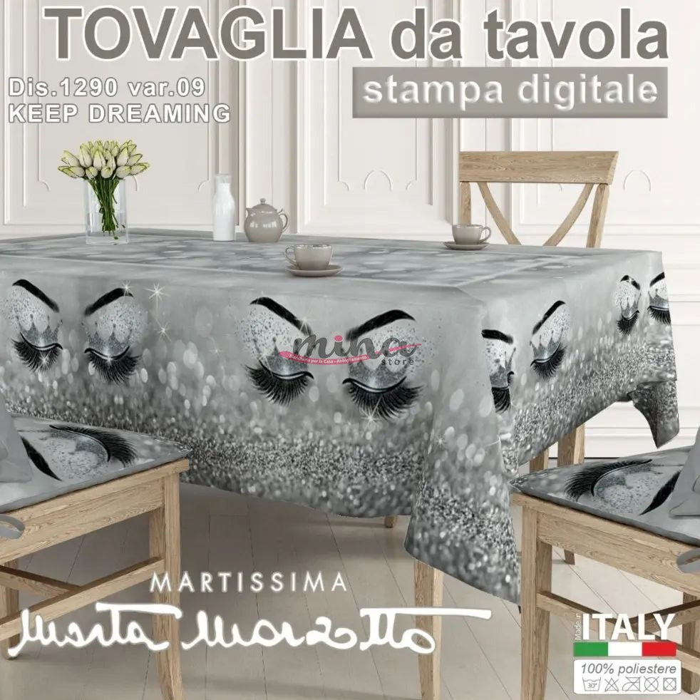 Tovaglia x6 o x12 occhi MY PRINCESS- Marta Marzotto, Made in Italy vari colori, tovaglia, copritavolo