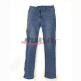Jeans vita alta skinny, con brillantini sulle tasche posteriori, elasticizzato con zip, dalla XS alla XL 0363
