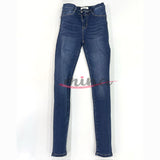 Jeans vita alta skinny, elasticizzato con zip, dalla XS alla XL 0363