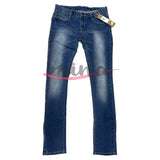 Jeans vita bassa, con borchie in vita, elasticizzato con zip, dalla XS alla XL 0363