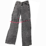Jeans vita alta a palazzo, elasticizzato con zip, dalla XS alla XL 0363