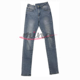 Jeans vita alta skinny, lavaggio chiaro , elasticizzato con zip, dalla XS alla XL 0363