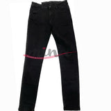 Jeans vita alta skinny, nero, elasticizzato con zip, dalla XS alla XL 0363