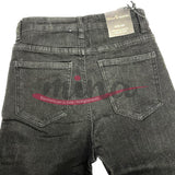 Jeans nero vita alta, elasticizzato con zip, dalla XS alla XL 0363