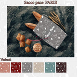 Sacco Pane fantasia PARIS Vari colori coordinato cucina Made in Italy - BA Collection 0672