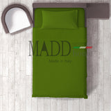 Lit complet 1 carré et demi-madd maison 100% coton solide draps taies d'oreiller en Italie