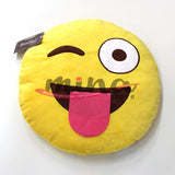 Cuscino Arredo tondo Emoji Emoticon Preziosa Smile Nervoso Cuoricini Risata 0675