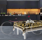 Nappe X6 ou X12 Moderne - Marta Marzotto, Mod Style Gold "Versace", fabriqué en Italie Diverses couleurs, nappe, Arrêt