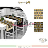Runner striscia o tovaglietta da tavolo GOLD cotone 40cmX140cm cucina tavola Made in Italy 0227
