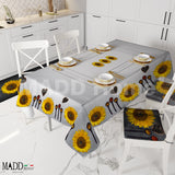 Tovaglia per Tavola disegni esclusivi MADD Home Primavera Estate coordinato cucina fantasia GIRASOLE - Made in Italy 0090/0091