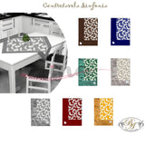 Centrotavola quadrato SINFONIA in cotone vari colori coordinato cucina Made in Italy 0214