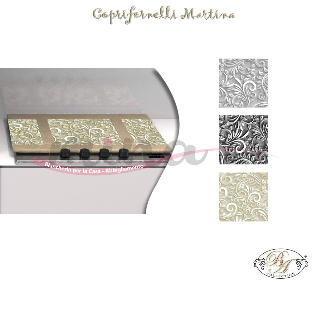 Coprifornelli imbottito fantasia MARTINA fornelli forno cucina 50cm X 80cm Made in Italy 0202