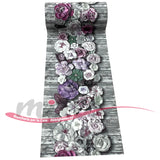 Tapis de fleurs violet ou bleu - Marta Marzotto 100% fabriqué en Italie Caoutchouc anti-slip anti-tache 3D Impression divers Fantasmes